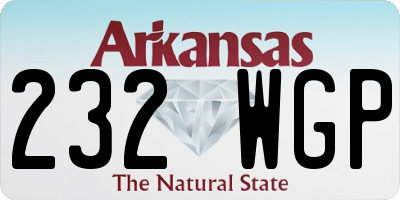 AR license plate 232WGP