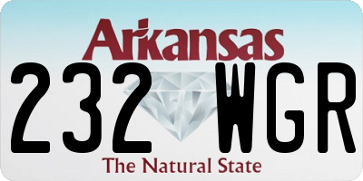 AR license plate 232WGR