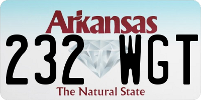 AR license plate 232WGT