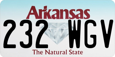 AR license plate 232WGV