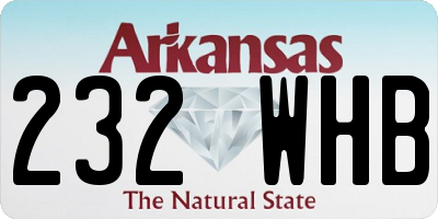AR license plate 232WHB