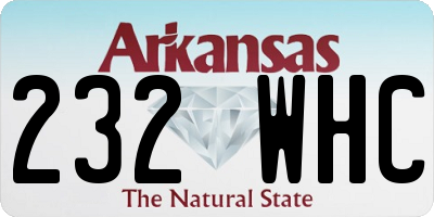 AR license plate 232WHC
