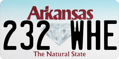AR license plate 232WHE