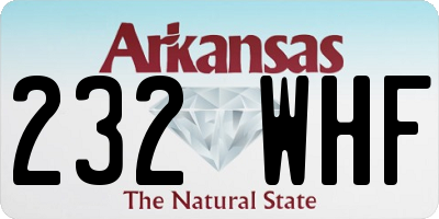 AR license plate 232WHF
