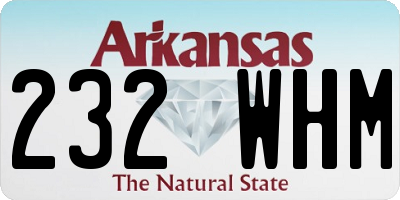 AR license plate 232WHM