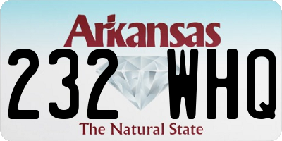 AR license plate 232WHQ