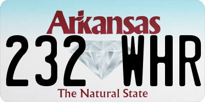 AR license plate 232WHR