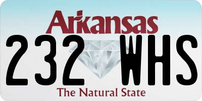AR license plate 232WHS