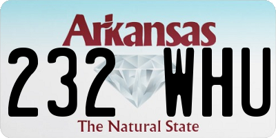 AR license plate 232WHU
