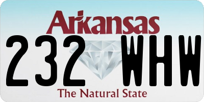 AR license plate 232WHW