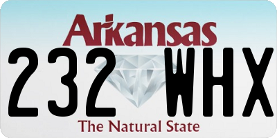 AR license plate 232WHX