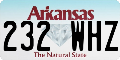 AR license plate 232WHZ