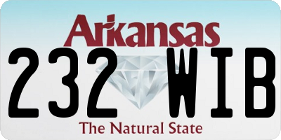 AR license plate 232WIB