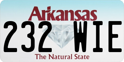 AR license plate 232WIE