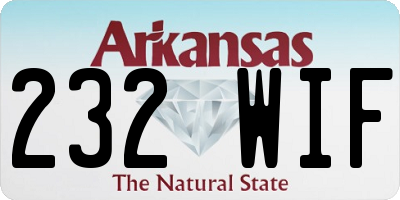AR license plate 232WIF