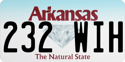 AR license plate 232WIH