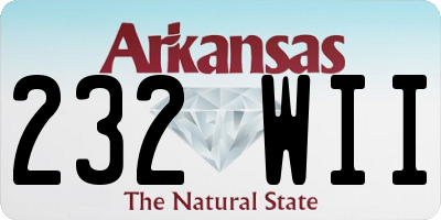 AR license plate 232WII