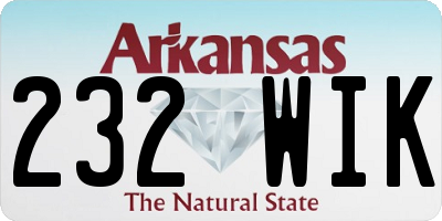 AR license plate 232WIK