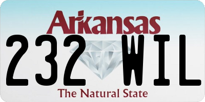 AR license plate 232WIL