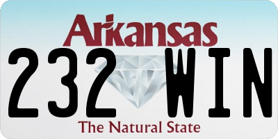 AR license plate 232WIN