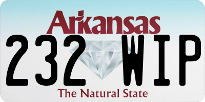 AR license plate 232WIP