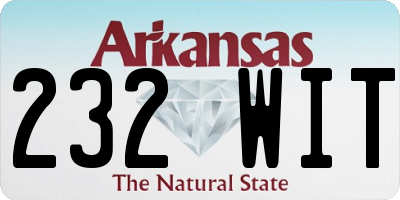 AR license plate 232WIT