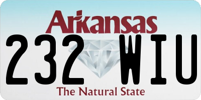 AR license plate 232WIU