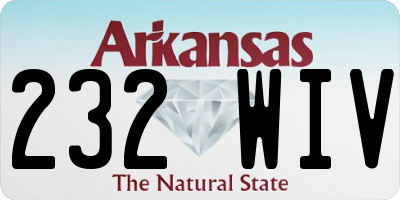 AR license plate 232WIV