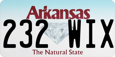 AR license plate 232WIX