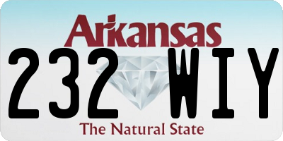 AR license plate 232WIY