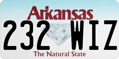 AR license plate 232WIZ