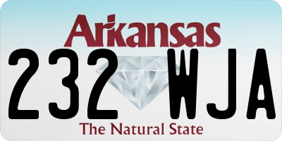 AR license plate 232WJA