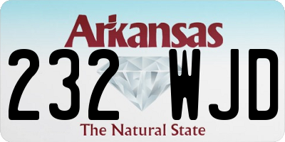 AR license plate 232WJD