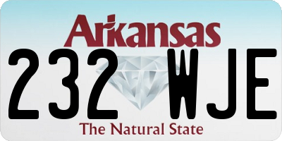 AR license plate 232WJE