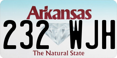 AR license plate 232WJH