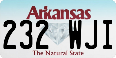 AR license plate 232WJI