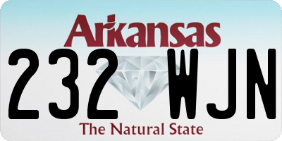 AR license plate 232WJN