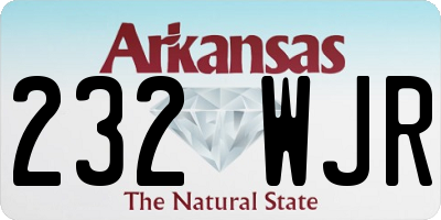 AR license plate 232WJR
