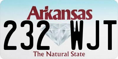 AR license plate 232WJT
