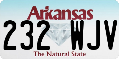 AR license plate 232WJV