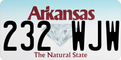AR license plate 232WJW