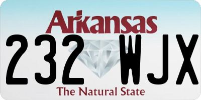 AR license plate 232WJX