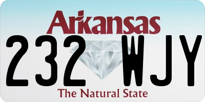 AR license plate 232WJY