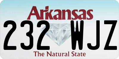 AR license plate 232WJZ