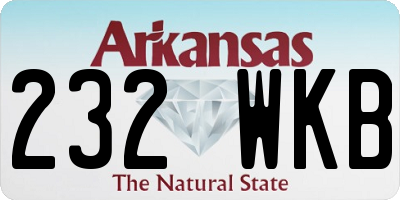 AR license plate 232WKB