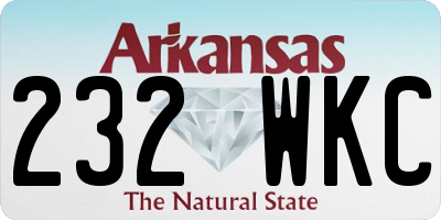 AR license plate 232WKC