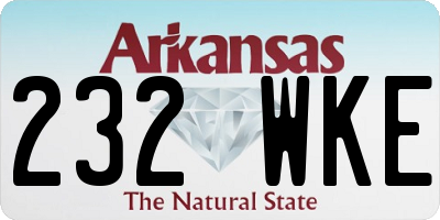 AR license plate 232WKE