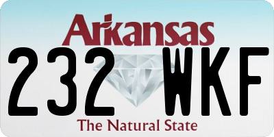 AR license plate 232WKF