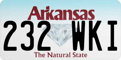 AR license plate 232WKI