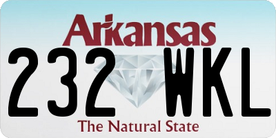 AR license plate 232WKL